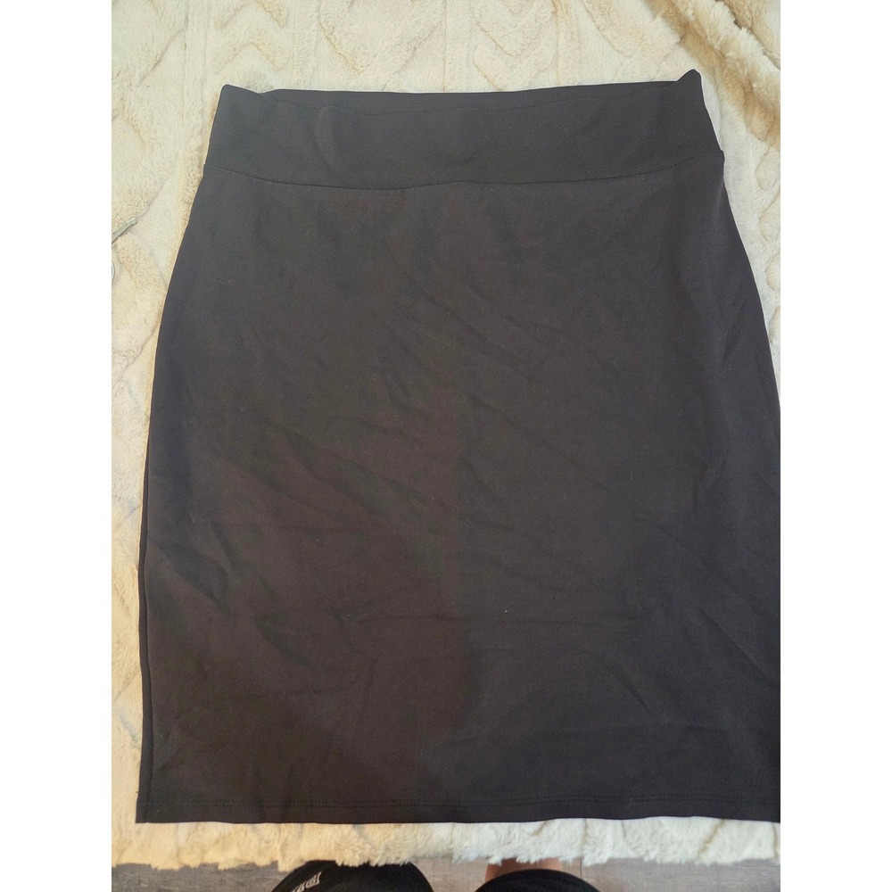 Angela Collection USA Black Pencil Skirt Plus Size 3XL Pull On Career Wear